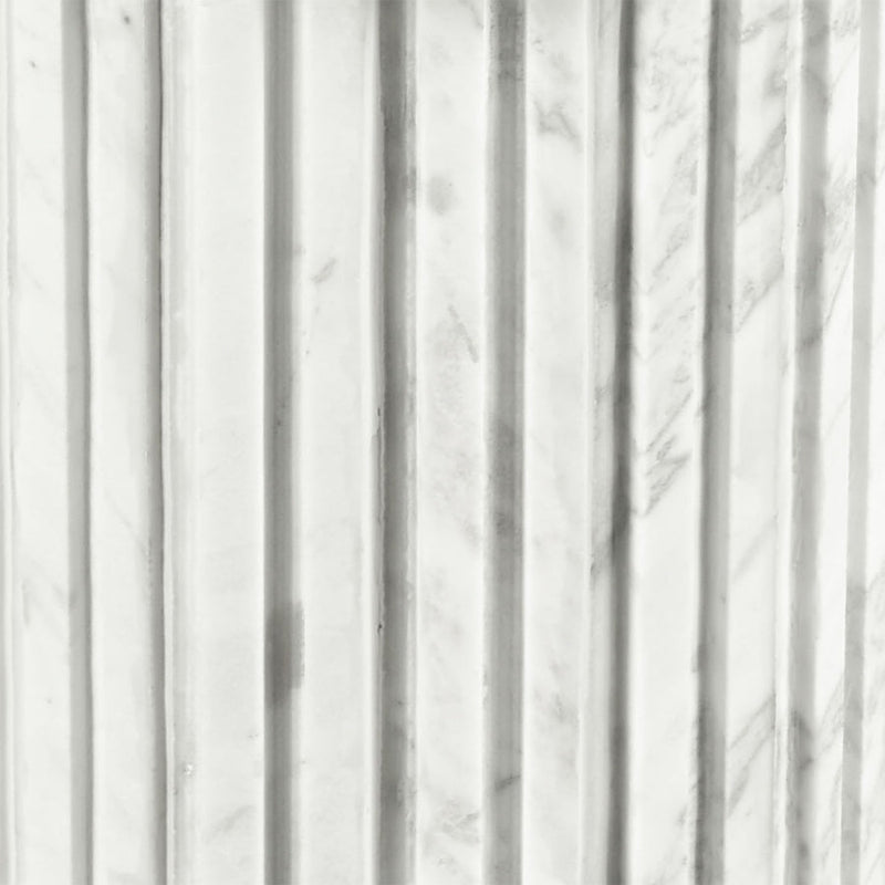 Genoa Marble End Table in White - 248White-ET