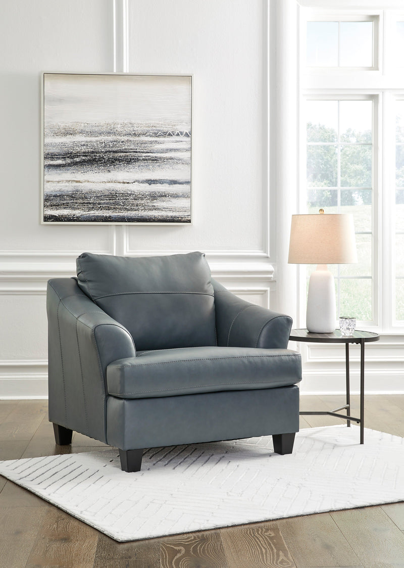 Genoa Steel Leather Living Room Set - Gate FurnitureLiving Room Set
