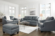 Genoa Steel Leather Living Room Set - Gate FurnitureLiving Room Set