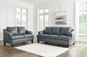 Genoa Steel Leather Living Room Set - Gate FurnitureLiving Room Set