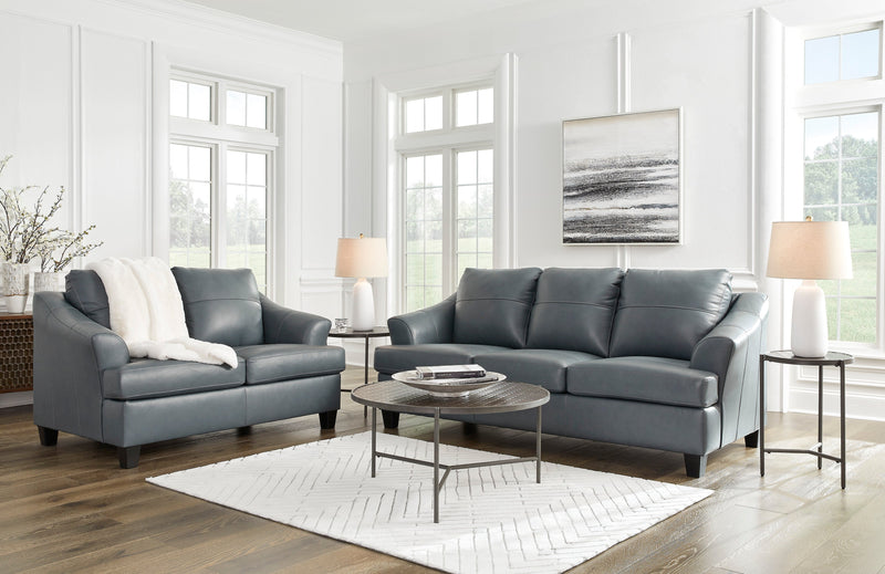 Genoa Steel Leather Living Room Set - Gate FurnitureLiving Room Set