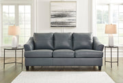 Genoa Steel Leather Living Room Set - Gate FurnitureLiving Room Set