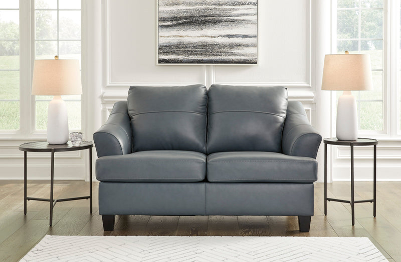 Genoa Steel Leather Living Room Set - Gate FurnitureLiving Room Set