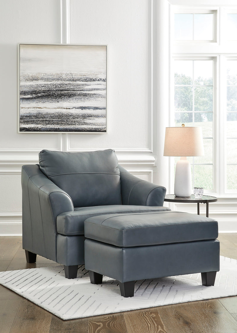 Genoa Steel Leather Living Room Set - Gate FurnitureLiving Room Set