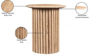 Genoa Travertine End Table in Natural - 248Travertine-ET