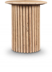 Genoa Travertine End Table in Natural - 248Travertine-ET