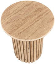 Genoa Travertine End Table in Natural - 248Travertine-ET