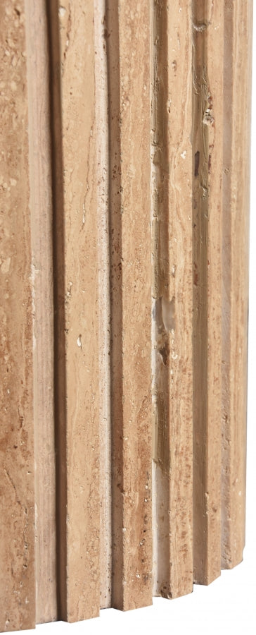 Genoa Travertine End Table in Natural - 248Travertine-ET