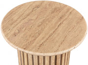 Genoa Travertine End Table in Natural - 248Travertine-ET
