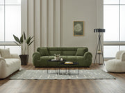 Genova 3-pieces (Sofa & Loveseat & Chair) Livingroom Set in White - Black - 200-SIM-GEN-ERATO01-ERATO16-321