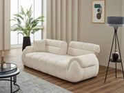 Genova 3-pieces (Sofa & Loveseat & Chair) Livingroom Set in White - Black - 200-SIM-GEN-ERATO01-ERATO16-321