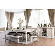 Georgia Antique White/Gray Dining Table - CM3089T