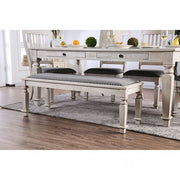 Georgia Antique White/Gray Dining Table - CM3089T