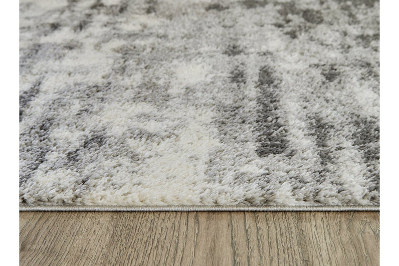 Gerdie Cream/Gray Large Rug - Gate FurnitureRug Large