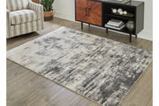Gerdie Cream/Gray Medium Rug - Gate FurnitureRug Medium
