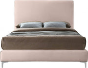 Geri Velvet Queen Bed Pink - Gate FurnitureQueen Bed