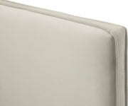 Geri Velvet Twin Bed Cream - Gate FurnitureTwin Bed