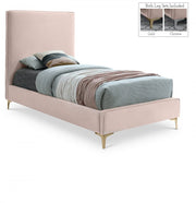 Geri Velvet Twin Bed Pink - Gate FurnitureTwin Bed