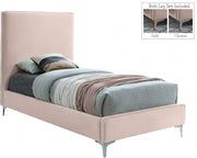 Geri Velvet Twin Bed Pink - Gate FurnitureTwin Bed