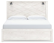 Gerridan King Panel Bed with Dresser in White/Gray - PKG019129