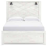 Gerridan Queen Panel Bed and Dresser in White/Gray - PKG019121