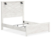 Gerridan Queen Panel Bed and Dresser in White/Gray - PKG019121