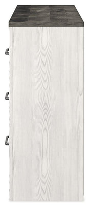 Gerridan Queen Panel Bed and Dresser in White/Gray - PKG019121
