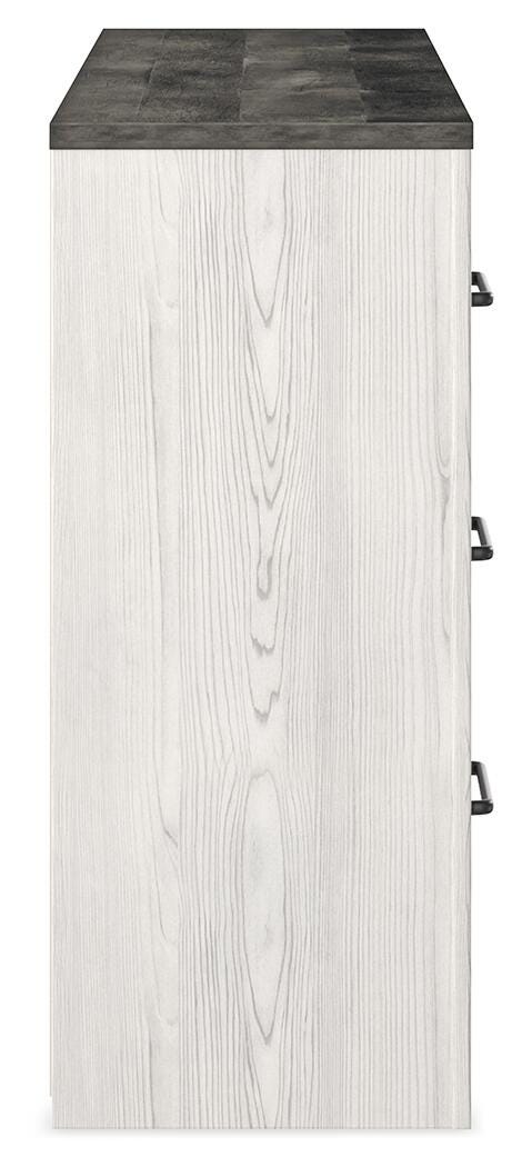 Gerridan Queen Panel Bed and Dresser in White/Gray - PKG019121