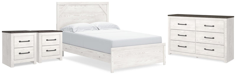 Gerridan Queen Panel Bed, Dresser and 2 Nightstands - B1190B38