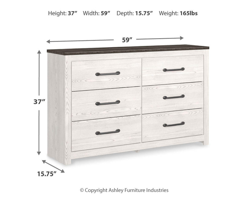 Gerridan Queen Panel Bed, Dresser and 2 Nightstands - B1190B38