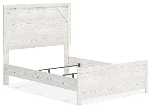 Gerridan White/Gray Full Panel Bed and 2 Nightstands - B1190B12