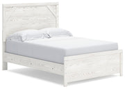 Gerridan White/Gray Full Panel Bed and 2 Nightstands - B1190B12