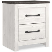 Gerridan White/Gray Full Panel Bed and 2 Nightstands - B1190B12