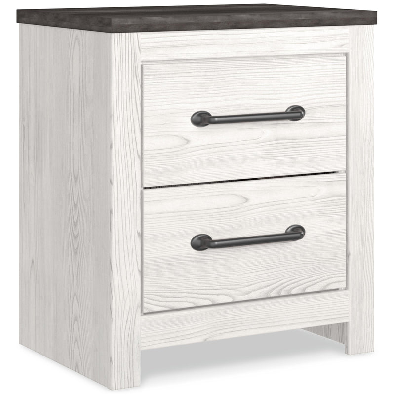 Gerridan White/Gray Full Panel Bed and 2 Nightstands - B1190B12