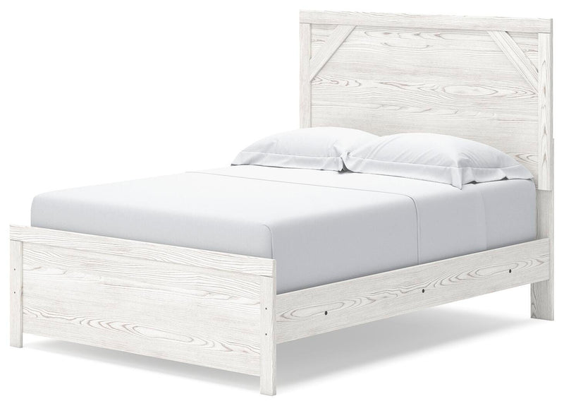 Gerridan White/Gray Full Panel Bed and Chest - B1190B36