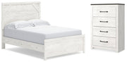 Gerridan White/Gray Full Panel Bed and Chest - B1190B36