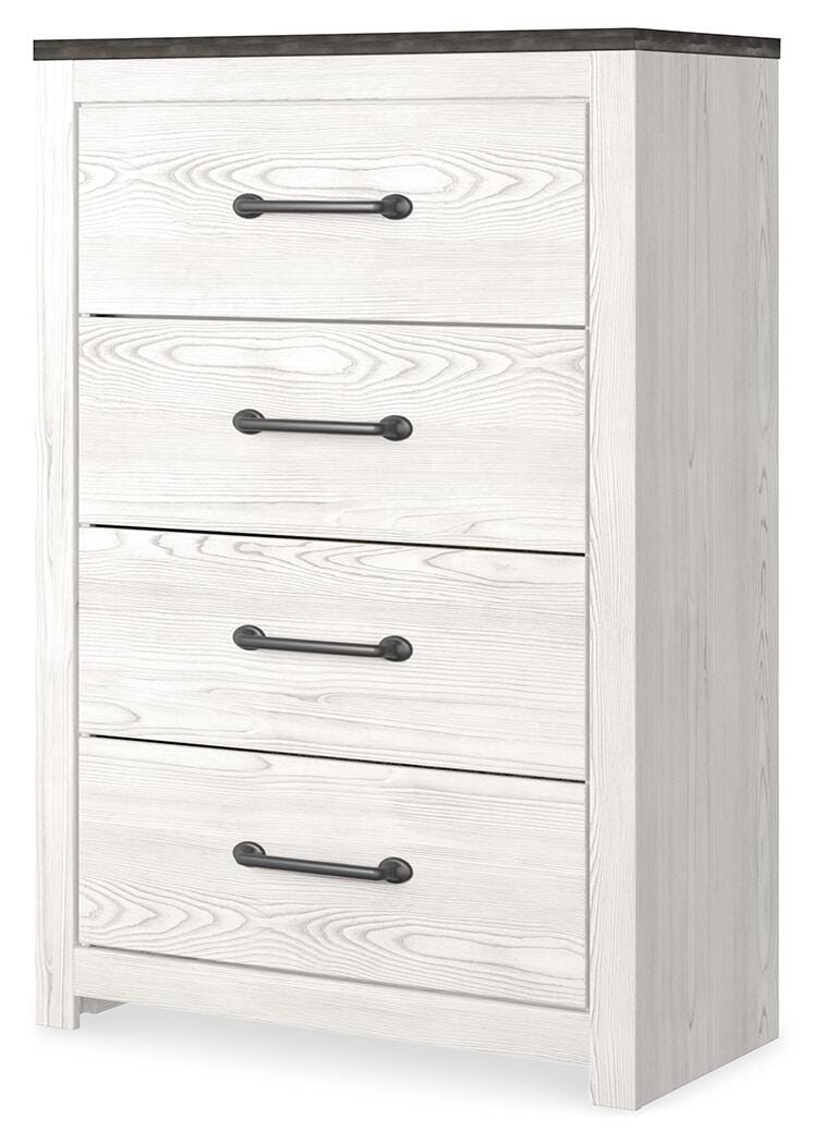 Gerridan White/Gray Full Panel Bed and Chest - B1190B36