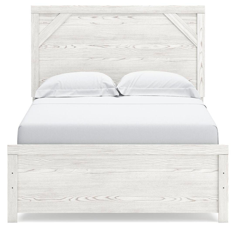 Gerridan White/Gray Full Panel Bed and Chest - B1190B36