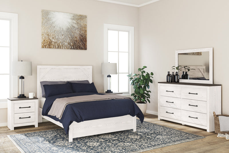 Gerridan White - Gray Full Panel Bed - Gate FurnitureFull Bed