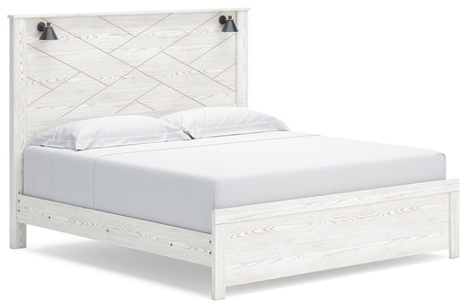 Gerridan White/Gray King Panel Bed, Chest and 2 Nightstands - B1190B25