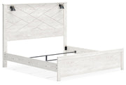 Gerridan White/Gray King Panel Bed, Chest and 2 Nightstands - B1190B25
