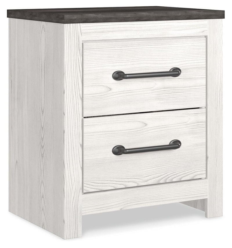 Gerridan White/Gray King Panel Bed, Chest and 2 Nightstands - B1190B25
