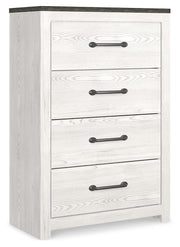 Gerridan White/Gray King Panel Bed, Chest and 2 Nightstands - B1190B25