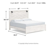 Gerridan White/Gray King Panel Bed, Chest and 2 Nightstands - B1190B25