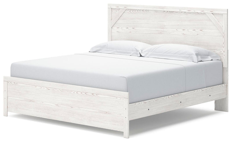 Gerridan White/Gray King Panel Bed, Dresser and 2 Nightstands - B1190B32