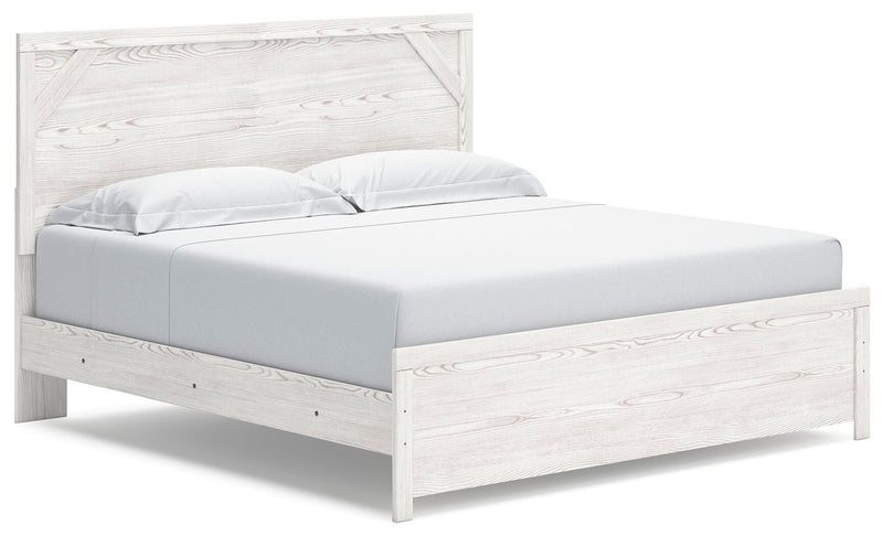 Gerridan White/Gray King Panel Bed, Dresser and 2 Nightstands - B1190B32