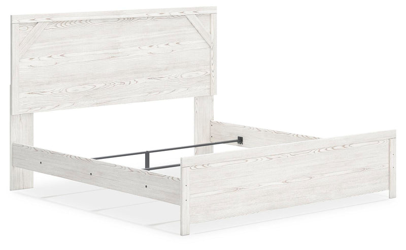 Gerridan White/Gray King Panel Bed, Dresser, Chest and 2 Nightstands - B1190B27