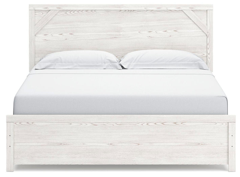 Gerridan White/Gray King Panel Bed, Dresser, Chest and 2 Nightstands - B1190B27