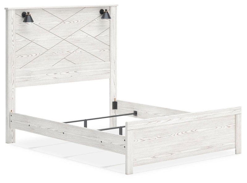 Gerridan White/Gray Queen Panel Bed, Dresser, Chest and Nightstand - B1190B26