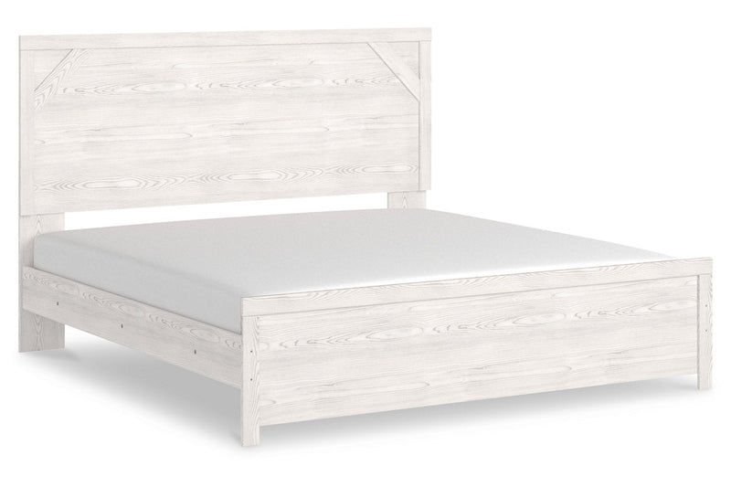 Gerridan White/Gray King Panel Bed - Gate FurnitureKing Bed